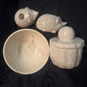 Elegant Marble Ceramic Art Set